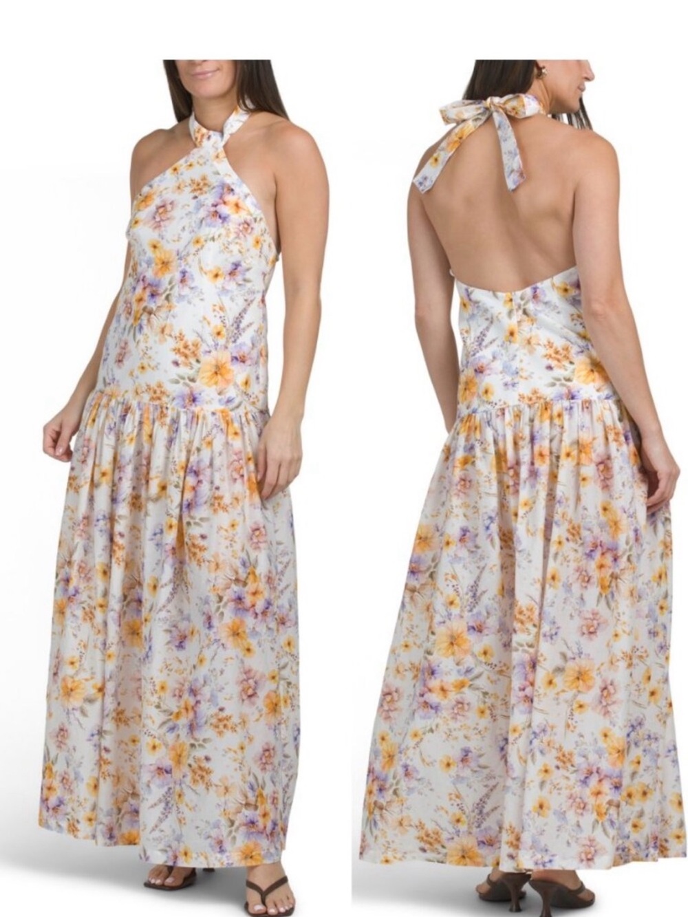 Aqua Blu Floral Maxi Dress Size XS NWT $110